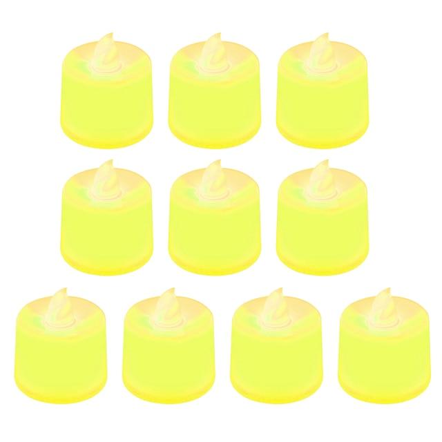 1 PC Creative LED Candle Fake Candles with Moving Flame Outdoor Flickering Flameless Electric Candle Light Multicolor Lamp Simulation Color Flame Tea Light Home Wedding Birthday Decoration