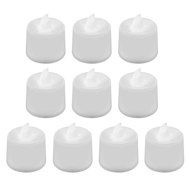 1 PC Creative LED Candle Fake Candles with Moving Flame Outdoor Flickering Flameless Electric Candle Light Multicolor Lamp Simulation Color Flame Tea Light Home Wedding Birthday Decoration