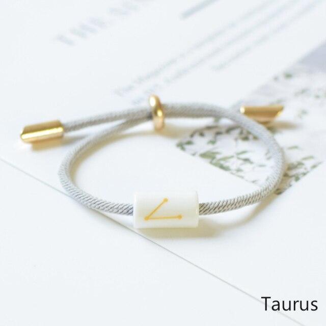 12 Zodiac Bracelet Charm Jewelry Adjustable Braided Rope Couple Bracelets Handmade Navy String Bracelet With Metal Knot Men Women Braided Bracelets Gifts