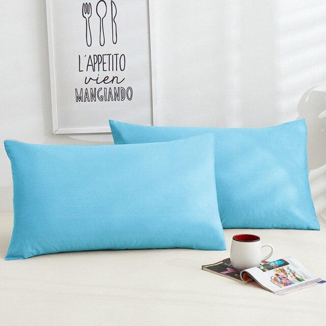 1/2pcs Cotton Pillowcase Solid Color Pillow Cover Home Bed Bedding for Standard Size Solid Color Long Pillow Case Soft Comfortable Adults Double Luxury Body Pillow Cover