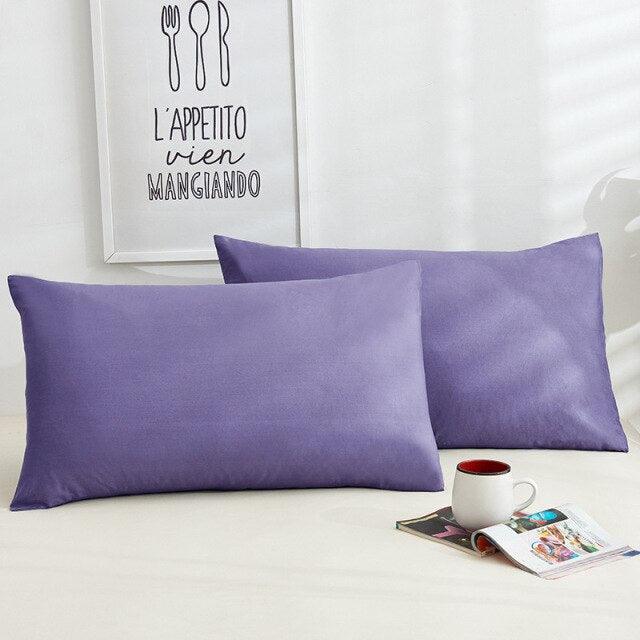 1/2pcs Cotton Pillowcase Solid Color Pillow Cover Home Bed Bedding for Standard Size Solid Color Long Pillow Case Soft Comfortable Adults Double Luxury Body Pillow Cover
