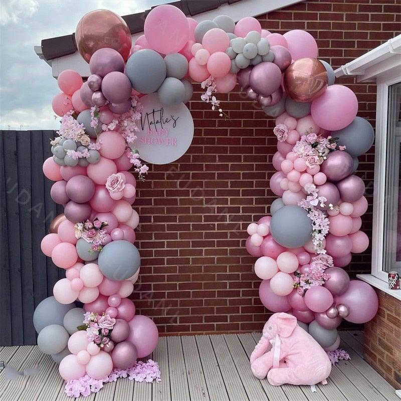 168Pcs Pink Colorful Thicken Balloons Used For Wedding Decoration Birthday Baby Shower Party Decoration Girl Decoration