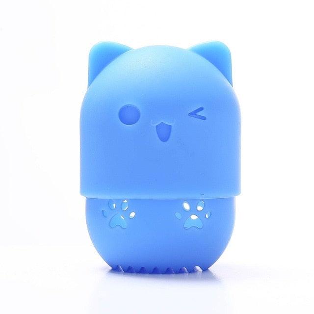 1PC Luxury Powder Puff Holder Sponge Makeup Drying Case Portable Soft Silicone Cosmetic Sponge Box Holder Elegant Soft Design