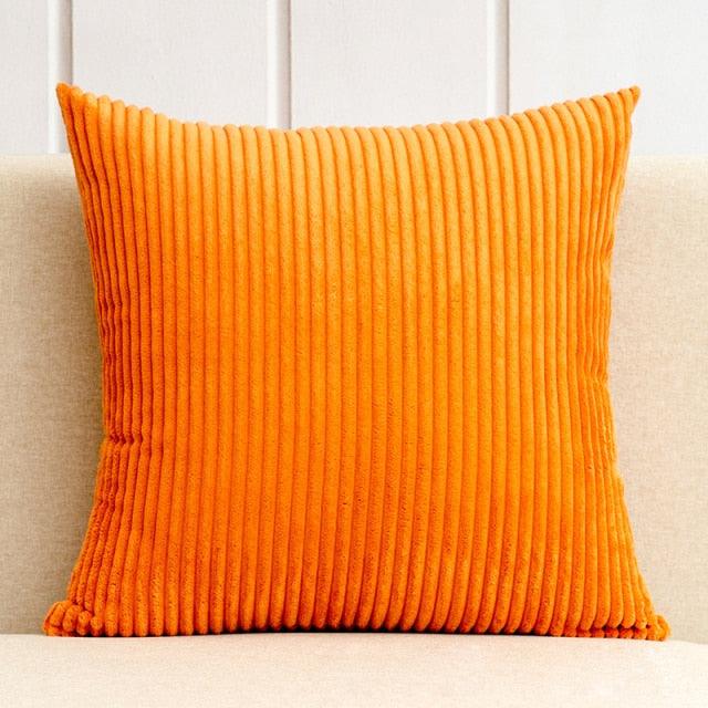 1Pcs Beautiful Color Corduroy Pillow Case Decorative Sofa Cushion Cover Solid Color Corduroy Cushion Cover With Stripe Pattern Home Decor Charming 21 Colors