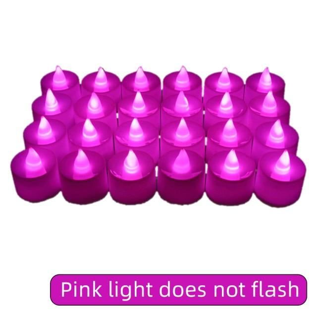 24pcs LED Candle Multicolor Color Lamp Flame Tea Light Heart-Shaped Rocking Tea Candles For Wedding Birthday Party Decoration Multi Color Changing Votive Flameless Candles With Remote And Timer Battery Operated Led Tea Light Candles