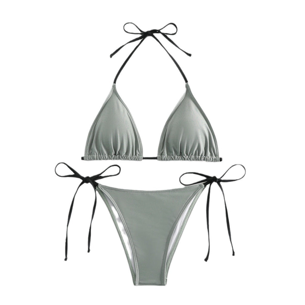 Swimwear Women Bandage Women Triangle Bathing Suits 2 Pieces Bikini Bowknot Swimsuit Bikini Set Swimwear Bikini Sets Bikinis Bathing Suit Push Up Swimsuit Summer Beachwear