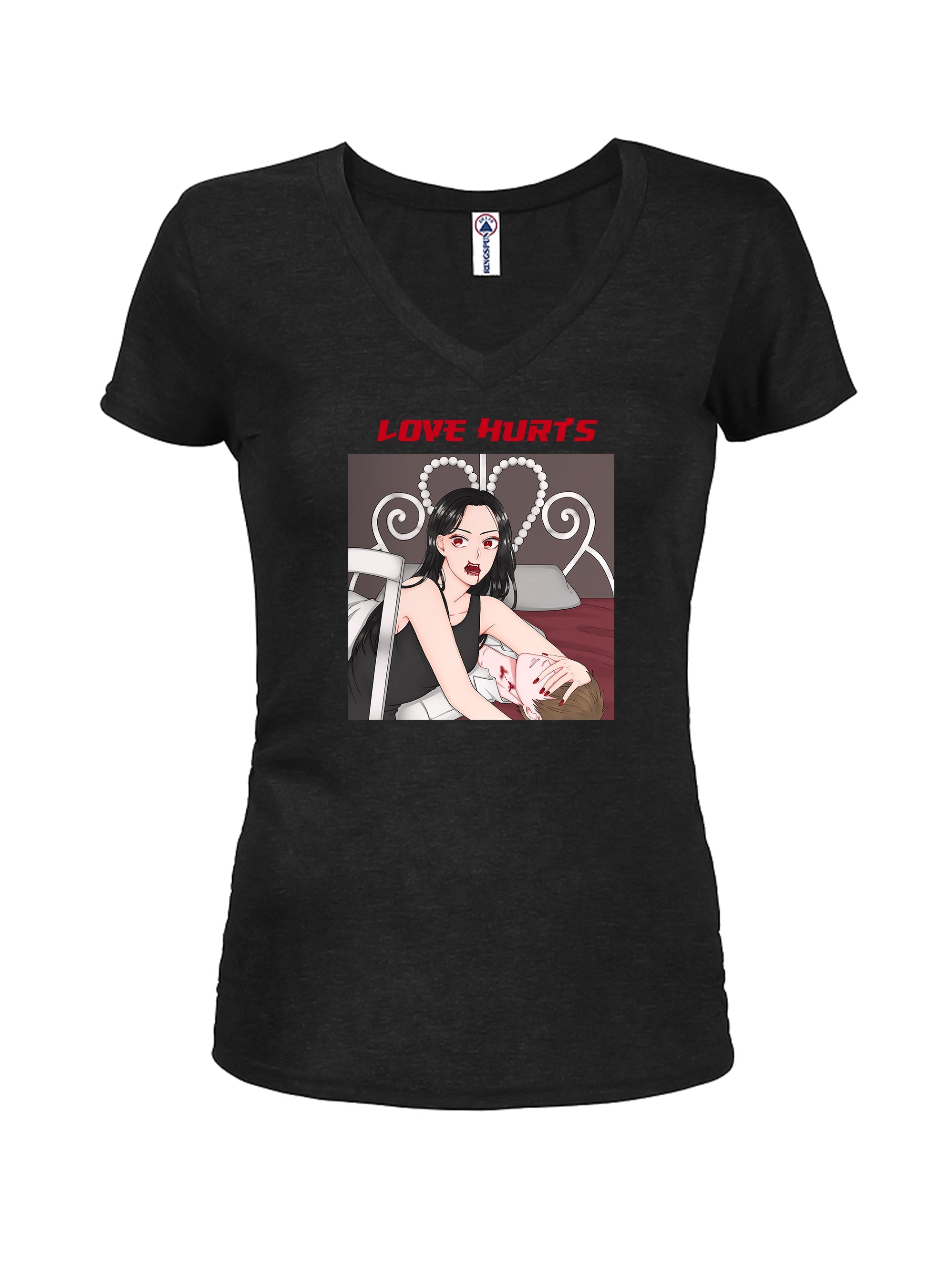Anime - Love Hurts Juniors V Neck T-Shirt