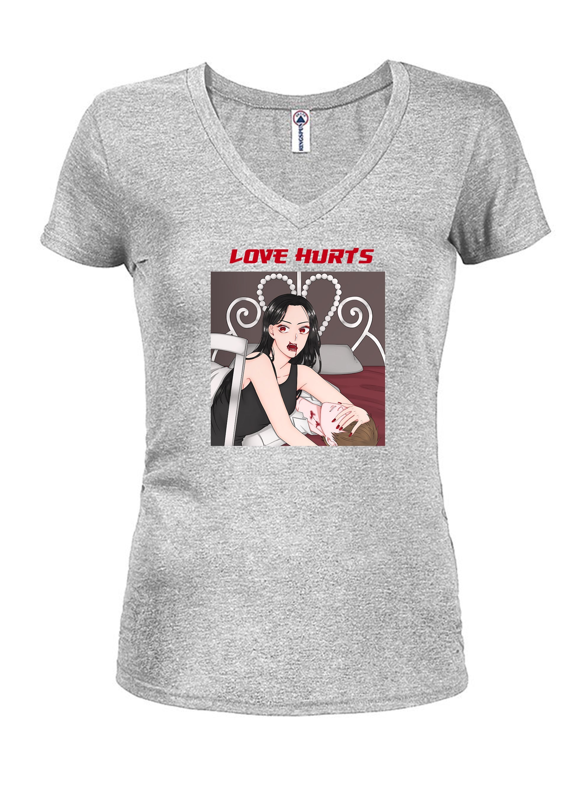 Anime - Love Hurts Juniors V Neck T-Shirt