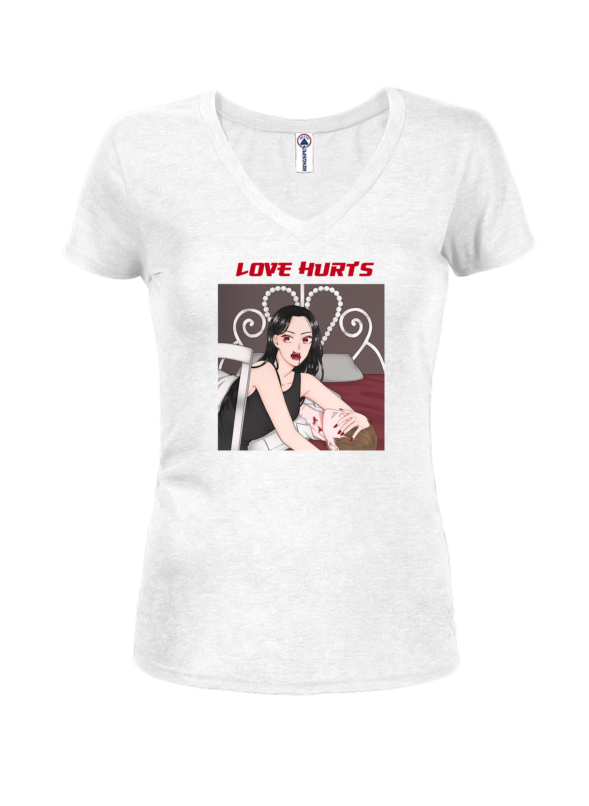 Anime - Love Hurts Juniors V Neck T-Shirt