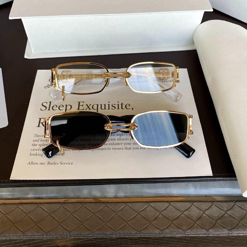 Attractive Sunglasses Square Shape Eyeglasses Metal Black Lenses For Men Women Sun Glasses for Outdoor Travel Driving Sunglasses
