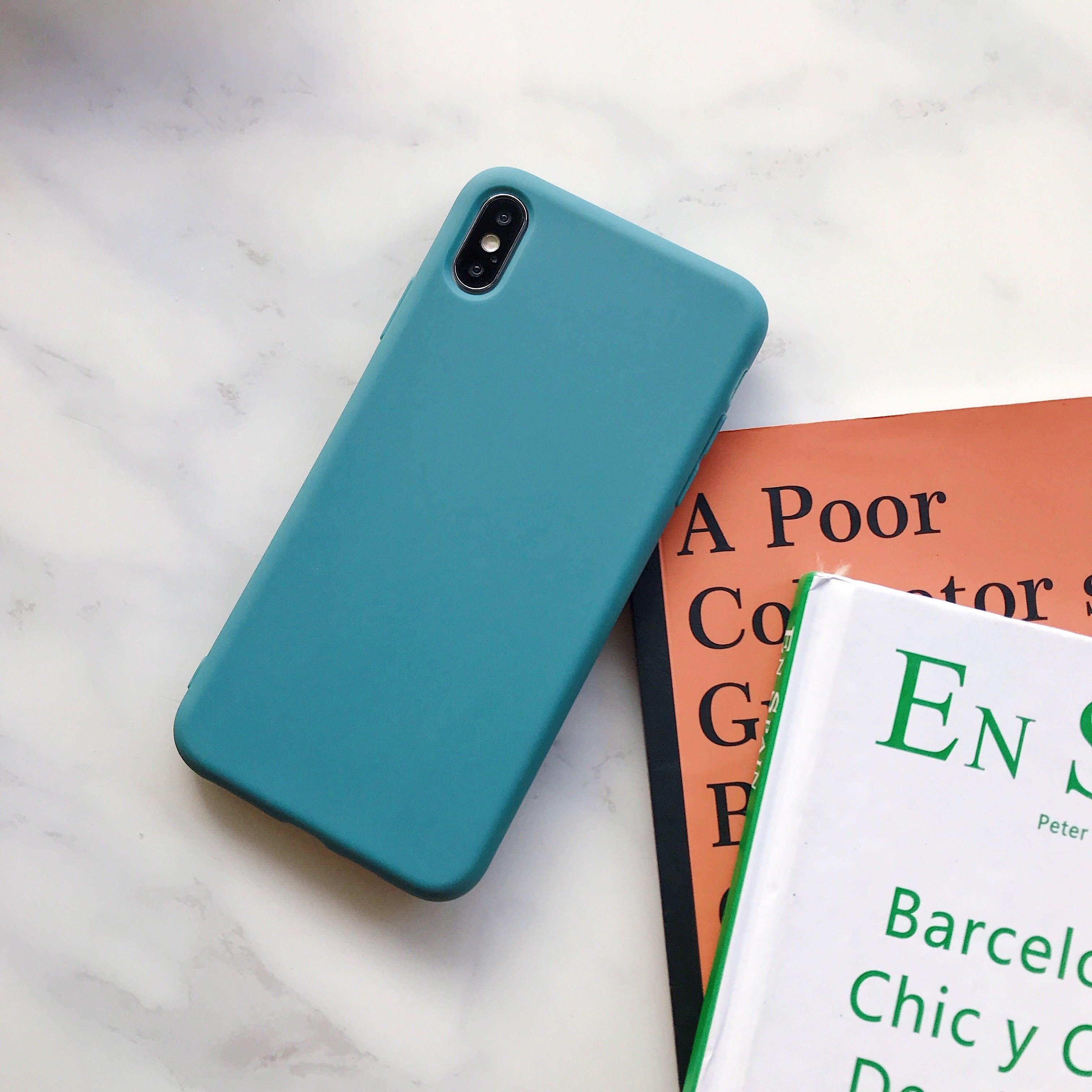 Candy Color Case for iPhone 13 12 14 Pro Max Ultra Thin Soft Back Phone Cover On iPhone Colorful Thin Case Protective Cover Soft Silicone Mobile Phone Case Cover