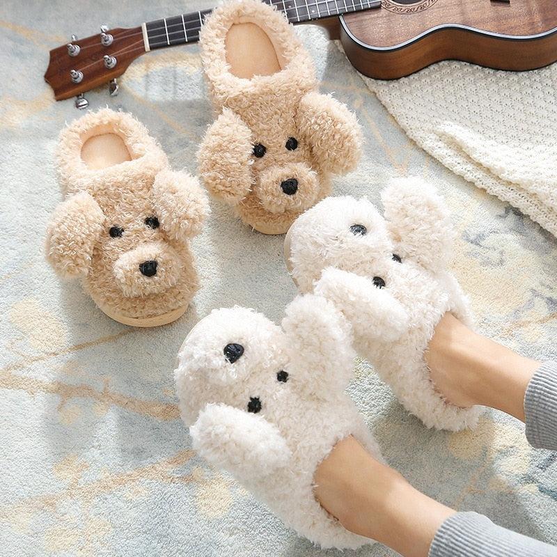 Couples Home Slippers Warm Cute Womans Mens Slipper Winter Shoes New Fashion Casual Fur Plush Slides Winter Slippers For Women House Slippers Fluffy Soft Comfy Fuzzy Slippers Faux Fur Plush Anti-Skid Slippers