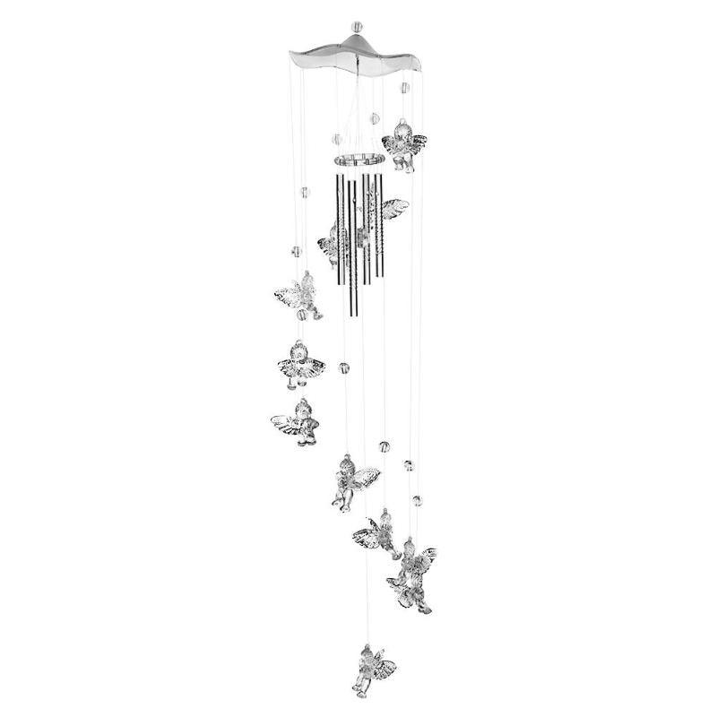 Creative Antique  Wind Bells  Door Hanging Home Decor Silver Wind Chimes Outdoor Yard Garden Tubes Bells Wall Hanging Home Decor Decoration Wind Chimes For Garden Gift Photography Prop