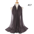 Long Lightweight Soft Solid Color Chiffon Scarfs Muslim Headscarf Hijab Scarf Shawls Wraps Hijab For Women 70*180cm