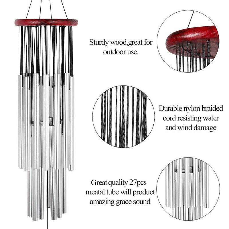 New Hot Wind Chimes Outdoor Large Deep Tone Gift for Home Hanging Ornament Garden Home Mobiles Wind chimes USJ99 Memorial Wind Chimes Large  Hanging Decor And Sympathy Gifts