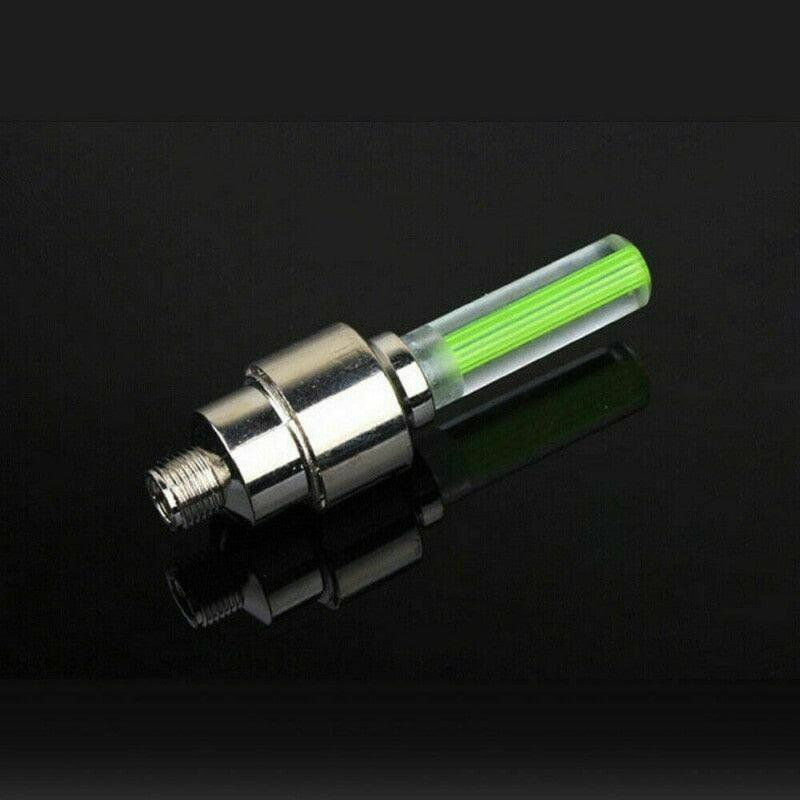 2PC Wheel LED Light Bike Light Tire Valve Cap Decorative Tire Flash Spoke Neon Lamp Bicycle Light Colorful Wheel Light For Mountain City Foldable Bike Front And Rear Wheel Wheel Light Tire