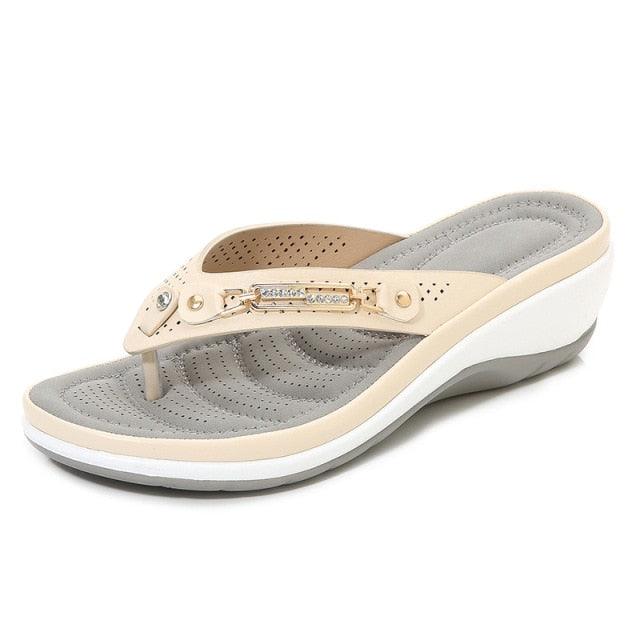 Summer Flat Sandal For Women Multicolor Handmade Retro Flowers Flip-Flops Women Slippers Cute Flat Summer Flats Sandals Women Strappy Flat Open Toe Sandals